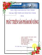 Xây dựng chiến lược phát triển sản phẩm đồ uống có lợi cho sức khỏe của Công ty TNHH Đại Phát