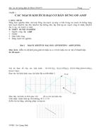 Đo lường điện tử Các mạch khuếch đại cơ bản dùng OP AMP