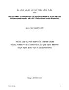 Đánh giá sự phù hợp của chính sách nông nghiệp việt nam với các qui định trong hiệp định khu vực và đa phương