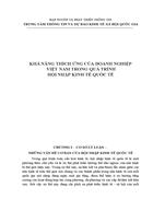 Khả năng thích ứng của doanh nghiệp việt nam trong quá trình hội nhập kinh tế quốc tế