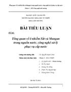 Tổng quan về ô nhiễm Sắt và Mangan trong nguồn nước công nghệ xử lý phục vụ cấp nước