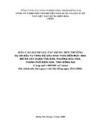 BÁO CÁO ĐÁNH GIÁ TÁC ĐỘNG MÔI TRƯỜNG DỰ ÁN ĐẦU TƯ TĂNG ĐỘ SÂU KHAI THÁC ĐẾN MỨC 60m MỎ ĐÁ XÂY DỰNG TÂN BẢN PHƯỜNG BỬU HÒA THÀNH PHỐ BIÊN HOÀ TỈNH ĐỒNG NAI