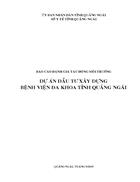 Báo cáo đánh giá tác động môi trường dự án đầu tư xây dựng bệnh viện đa khoa tỉnh quảng ngãi