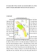Sử dụng bền vững nguồn tài nguyên biển của vùng kinh tế trọng điểm miền trung