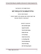 Kế hoạch Marketing để phát triển trà thảo mộc Dr Thanh trong năm 2012 Tập đoàn Tân Hiệp Phát