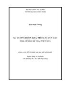 Xu hướng triển khai mạng 3g của các nhà cung cấp gsm việt nam