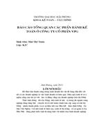 Báo cáo tổng quan các phần hành kế toán ở công ty cổ phần vpg