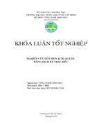 Nghiên cứu lên men acid acetic bằng dịch ép trái điều