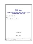 Trình bày lý luận chung và thực trạng chính sách tiền tệ của Việt Nam trong giai đoạn 2008 2010