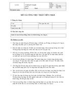 Mô tả công việc nhân viên cskh