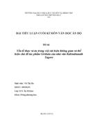 Yếu tố thực và ảo trong việc tái hiện không gian và thể hiện chủ đề tác phẩm Giribala của nhà văn Rabindranath Tagore