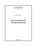 Một số vấn đề phát triển của nhiệt học phổ thông nguyễn quang báu