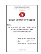 Tác động của gói kích thích kinh tế đối với nền kinh tế Việt Nam trong thời kỳ suy giảm