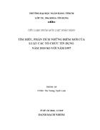 Tìm hiểu những diểm mới của luận các tổ chức tín dụng 2010 so với 1997