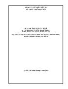 Đánh giá tác động môi trường khu dân cư phú mỹ huyện bình chánh