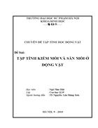 Chuyen de Tap tinh o dong vat tap tinh kiem moi va san moi o dong vat