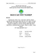 Đánh giá công tác cấp giấy chứng nhận quyền sử dụng đất đối với các tổ chức cơ sở tôn giáo tổ chức nước ngoài cá nhân nước ngoài và định cư nước ngoài trên địa bàn phường 5 thành