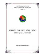 Phân tích và thiết kế hệ thống quản lý thư viện