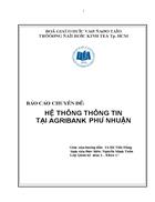 Báo cáo chuyên đề về HTTT tại ngân hàng agribank phú nhuận