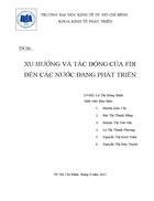 Xu hướng và tác động của FDI đến các nước đang phát triển