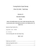 Phân tích biến động giá vàng trên thị trường việt nam trong bối cảnh khủng hoảng tài chính quốc tế hiện nay