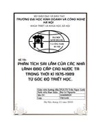 Phân tích sai lầm của các nhà lãnh đạo nước ta trong thời kỳ 1976 1989 Từ góc độ triết học