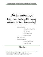 Nghiên cứu tổng hợp về các cơ sở lý thuyết Text Processing