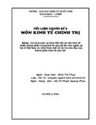 Co so ly luan va thuc tien ton tai nen kinh te nhieu thanh phan trong thoi ky qua do len chu nghia xa hoi o Viet Nam va nhan thuc moi ve vai tro chu dao cua thanh phan kinh te nha nuoc