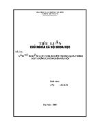 Vấn đề nguồn lực con người trong quá trình xây dựng chủ nghĩa xã hội