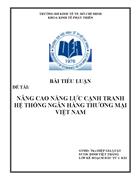 Nâng cao năng lực cạnh tranh hệ thống ngân hàng thương mại việt nam