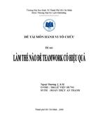 Làm thế nào để teamwork có hiệu quả