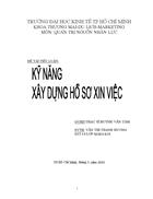 Kỹ năng xây dựng hồ sơ xin việc