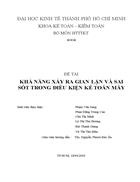 Khả năng xảy ra gian lận và sai sót trong điều kiện kế toán máy