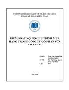 Kiểm soát nội bộ chu trình mua hàng trong công ty cổ phần sữa viết nam