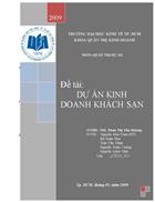 Dự án kinh doanh khách sạn