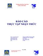 Báo cáo thực tập nhận thức