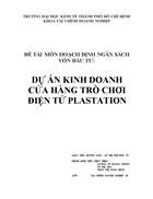 Dự án kinh doanh cửa hàng trò chơi điện tử plastation