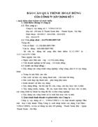 Báo cáo quá trình hoạt động của Công ty xây dựng số