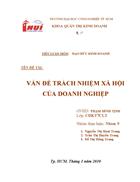 Vấn đề trách nhiệm xã hội của doanh nghiệp