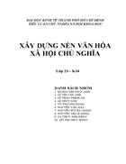 Xây dựng nền văn hóa xã hội chủ nghĩa