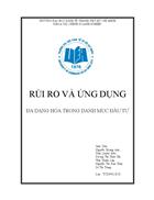 Rủi ro và ứng dụng đa dạng hóa trong danh mục đầu tư