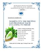 Nghiên cứu thị trường sản phẩm rau sạch của công ty FRESH