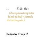 Phân tích ảnh hưởng của môi trường văn hóa hai quốc gia Brasil và Venezuela Đến Marketing quốc tế