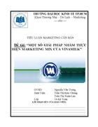 Một số giải pháp nhằm thực hiện marketing mix của vinamilk