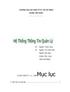 Hệ thống thông tin quản lý của Nhà sách Xuân Hương