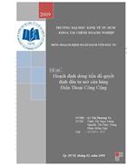 Hoạch định dòng tiền để quyết định đầu tư mở cửa hàng Điện Thoại Công Cộng