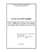 Đánh giá hiệu quả sử dụng vốn ở công ty vật tư thiết bị và xây dựng công trình giao thông trong thời gian từ 1996 1998