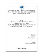 Phân tích môi trường cạnh tranh ngành ôtô việt nam phân tích swot và chiến lược công ty toyota vietnam từ 2010 2015