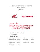 Nguyên nhân thành công của honda việt nam