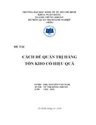 Cách để quản trị hàng tồn kho có hiệu quả